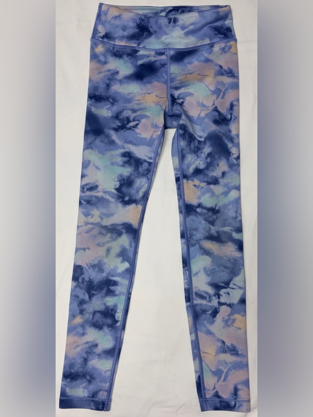 Athleta Girl High Rise Printed Chit Chat Tights leggings sz 7 EUC